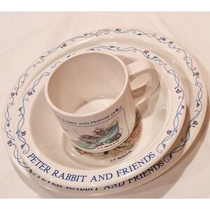 Peter Rabbit and Friends Kids Dish Set Eden Plate Bowl Mug Beatrix Potter